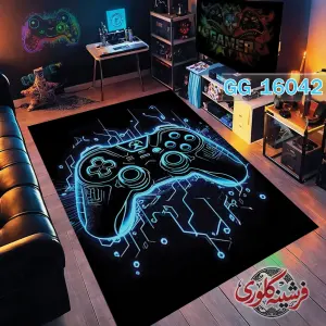 فرشینه اتاق گیمینگ استپ دار قابل شست و شو طرح دسته کد GG-16042
